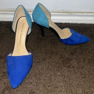 Blue stiletto heels
